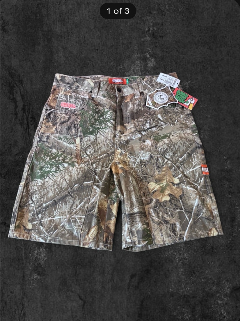 Empyre Men's Camo Cargo Shorts - Brown/Green/Tan